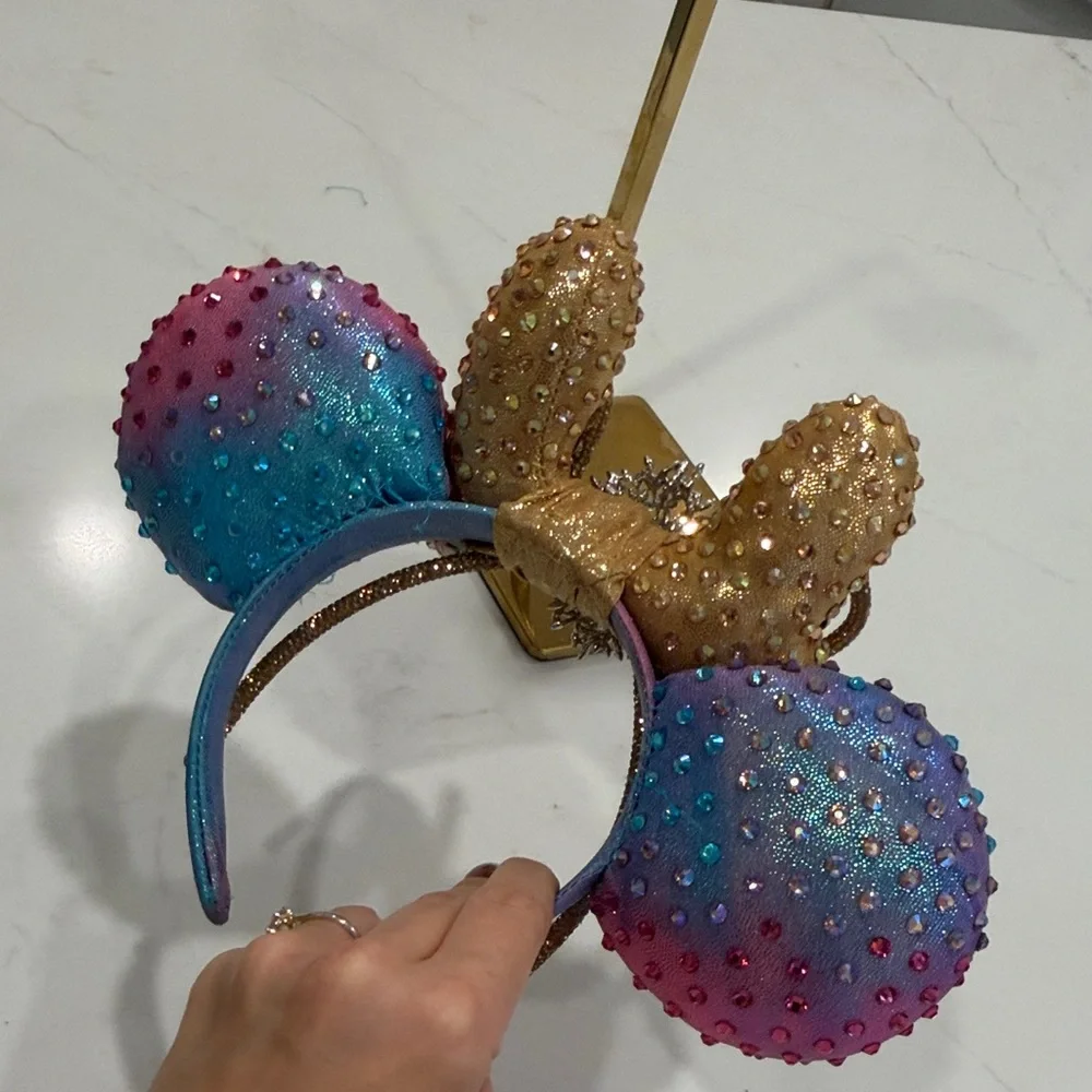 Sparkling Multicolor Mouse Ears Headband - Picture 4 of 6